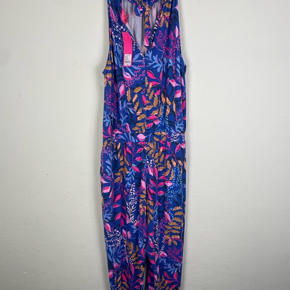 NWT Lilly Pulitzer Women’s Wyota Jumpsuit Borealis Blue Size XL - Picture 8 of 15